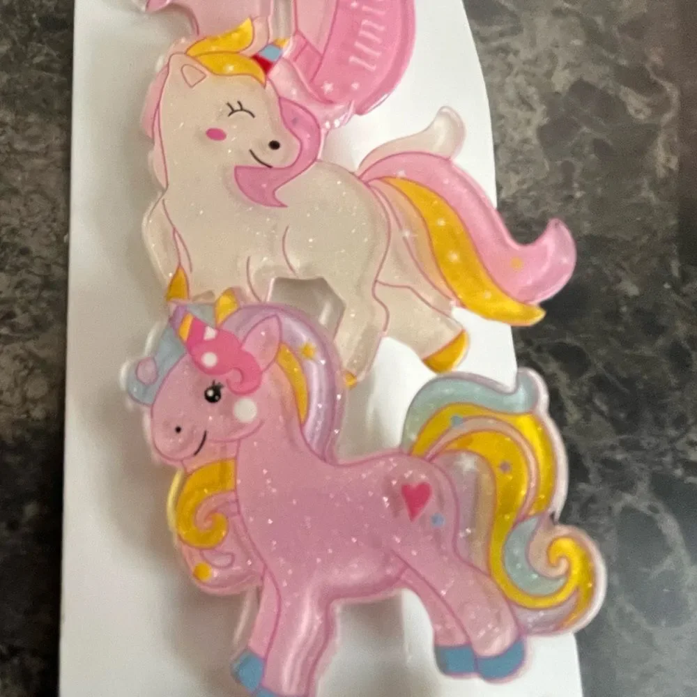 10PCS Baby Toddler Girls Hair Accessories Unicorns Colorful Patterns Hair Clips